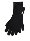 Polo Ralph Lauren Cable-knit Wool And Cashmere Gloves Accessories In Black