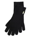 Polo Ralph Lauren Cable-knit Wool And Cashmere Gloves Accessories In Black