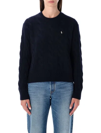 Polo Ralph Lauren Cable-knit Wool And Cashmere Jumper In Blue