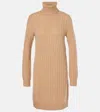 Polo Ralph Lauren Womens Collection Camel Melange Roll-neck Relaxed-fit Wool And Cashmere-blend Knit In Brown