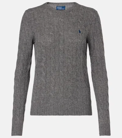 Polo Ralph Lauren Cable-knit Wool And Cashmere Sweater In Gray
