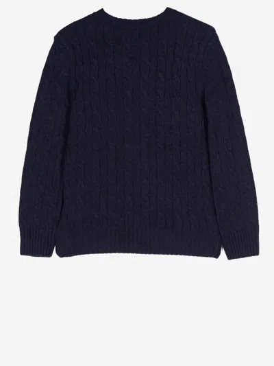 Polo Ralph Lauren Cable Knit Wool And Cashmere Sweater In Blue