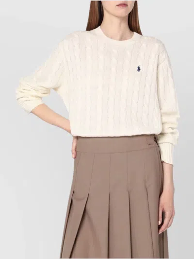 POLO RALPH LAUREN CABLE KNIT WOOL AND CASHMERE SWEATER