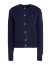 Polo Ralph Lauren Cotton Cable Long Sleeve Cardigan Blue In Navy Blue