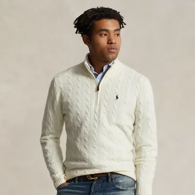 Polo Ralph Lauren Cable-knit Wool-cashmere Jumper In White