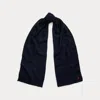 Polo Ralph Lauren Cable-knit Wool-cashmere Scarf In Black