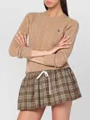 Polo Ralph Lauren Cable Knit Wool Cashmere Sweater In Neutral