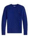 Polo Ralph Lauren Cable-knit Wool Pullover In Blue