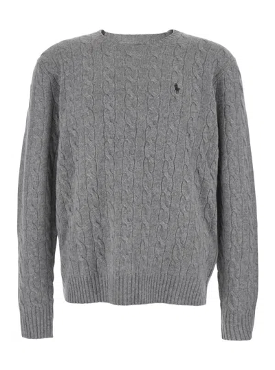 Polo Ralph Lauren Cable-knit Jumper In Gray