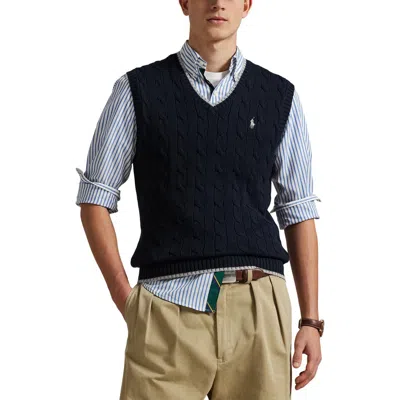 Polo Ralph Lauren Cable Stitch Cotton Sweater Vest