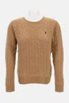 Polo Ralph Lauren Cable-knit Cashmere Blend Sweater With Logo Embroidery