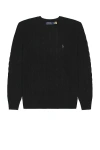 Polo Ralph Lauren Wool And Cashmere Sweater With Embroidered Logo In Polo Black