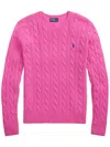 Polo Ralph Lauren Cable Knit Sweater With Round Neckline And Long Sleeves