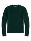 Polo Ralph Lauren Wool And Cashmere Cable Knit Crew Neck Sweater In Green