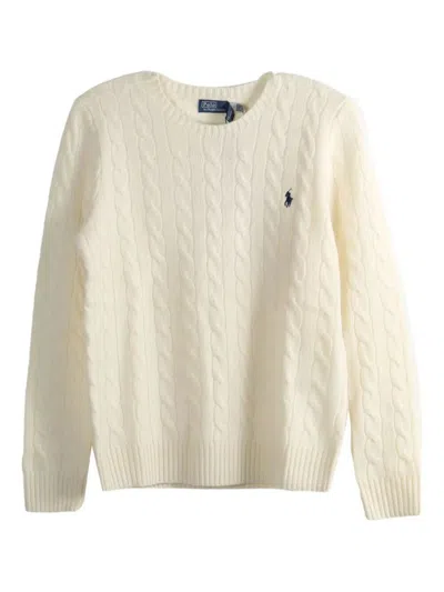 POLO RALPH LAUREN POLO RALPH LAUREN CABLE WOOL AND CASHMERE CREWNECK JUMPER CLOTHING