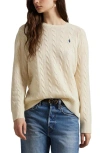 Polo Ralph Lauren Women's Cable Wool-cashmere Crewneck Sweater In Neutral