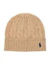 Polo Ralph Lauren Cable Wool-cashmere Beanie In Brown