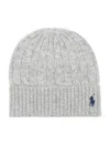 Polo Ralph Lauren Cable Wool-cashmere Beanie In Gray