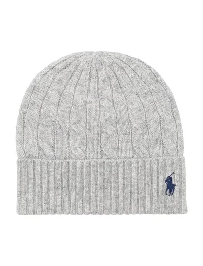 Polo Ralph Lauren Cable Wool-cashmere Beanie In Gray
