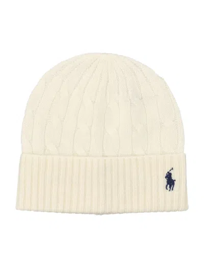 Polo Ralph Lauren Cable Wool-cashmere Beanie In White