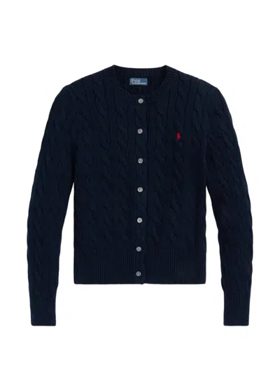 Polo Ralph Lauren Cable-knit Cardigan In Blue