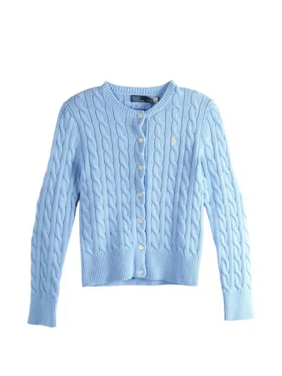 Polo Ralph Lauren Cable-knit Cardigan In Blue
