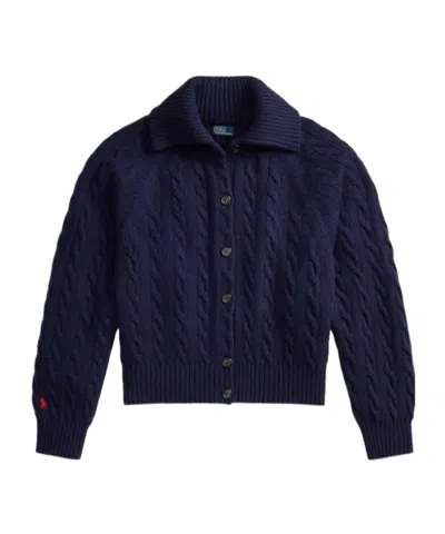 Polo Ralph Lauren Cable-knit Cardigan In Animal Print