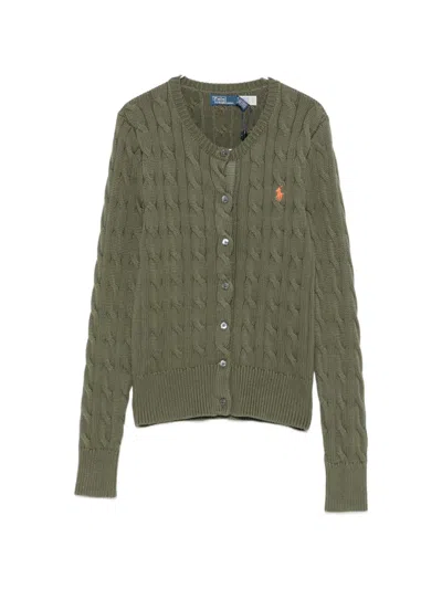 Polo Ralph Lauren Cable-knit Cardigan In Green