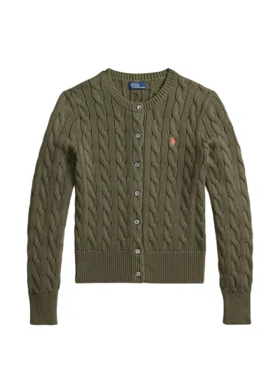 Polo Ralph Lauren Cable-knit Cardigan In Green