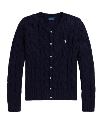 Polo Ralph Lauren Cable-knit Cardigan In Blue