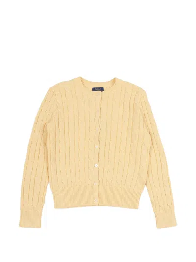 Polo Ralph Lauren Kids' Cable-knit Cardigan In Orange