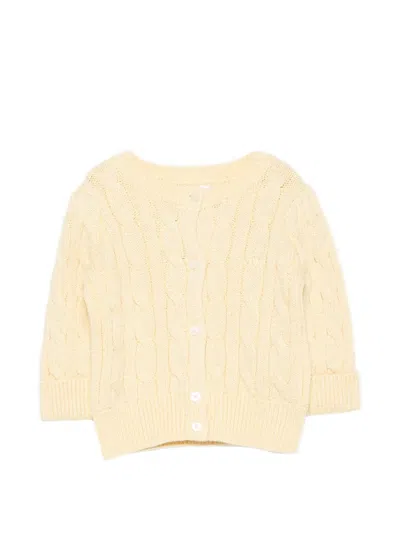 Polo Ralph Lauren Babies' Cable-knit Cardigan In Yellow