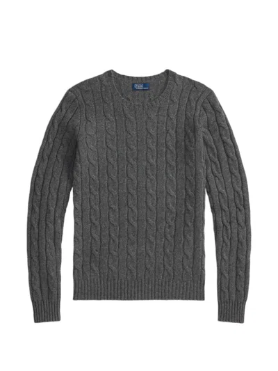 Polo Ralph Lauren Cable-knit Cashmere Jumper In Gray