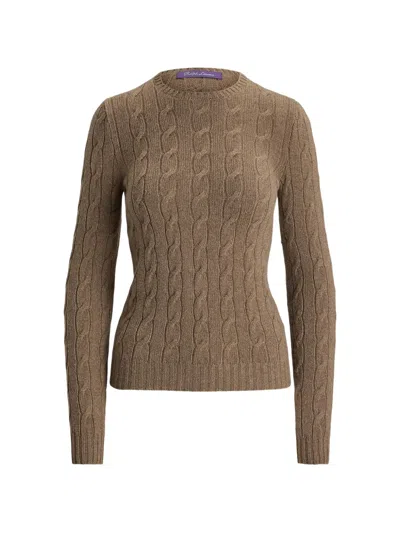 Polo Ralph Lauren Cable-knit Cashmere Sweater In 브라운