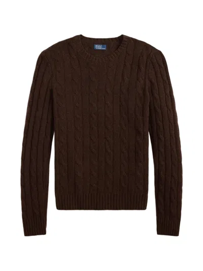 Polo Ralph Lauren Cable-knit Cashmere Sweater In Brown