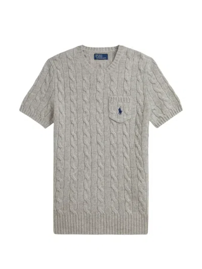 Polo Ralph Lauren Cable-knit Chest-pocket Top In Animal Print