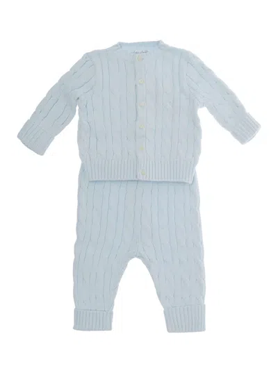 Polo Ralph Lauren Cable-knit Cotton Cardigan In Light Blue