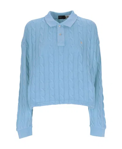 Polo Ralph Lauren Cable-knit Cotton Polo Shirt In Multi