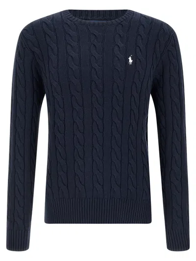 Polo Ralph Lauren Cable-knit Cotton Sweater In Navy