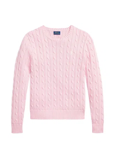 Polo Ralph Lauren Girls 7-16 Cable-knit Long Sleeves Sweater In Blue
