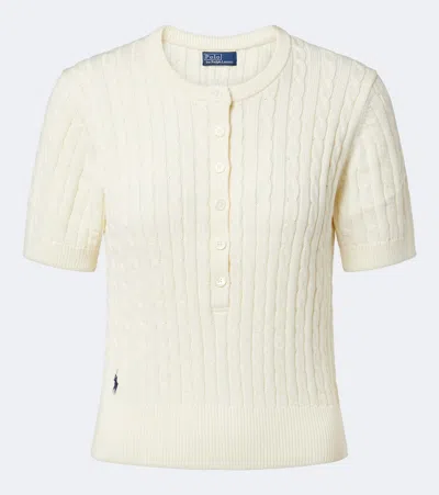 Polo Ralph Lauren Cable-knit Cotton Sweater In White