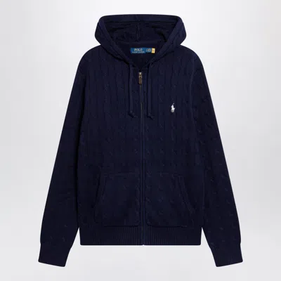 Polo Ralph Lauren Cable-knit Cotton Zip-up Cardigan In Blue