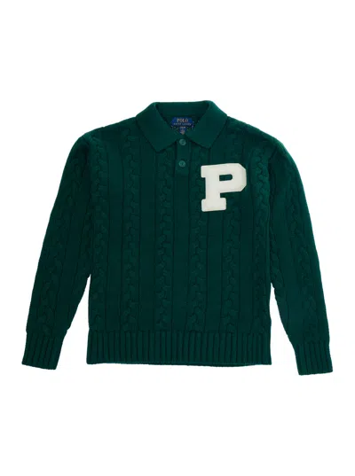Polo Ralph Lauren Cable-knit Cotton-wool Sweater In Green