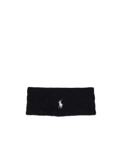 Polo Ralph Lauren Cable-knit Headband In Black