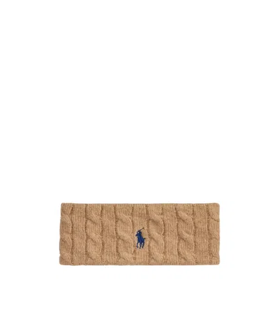 Polo Ralph Lauren Cable-knit Headband In Brown