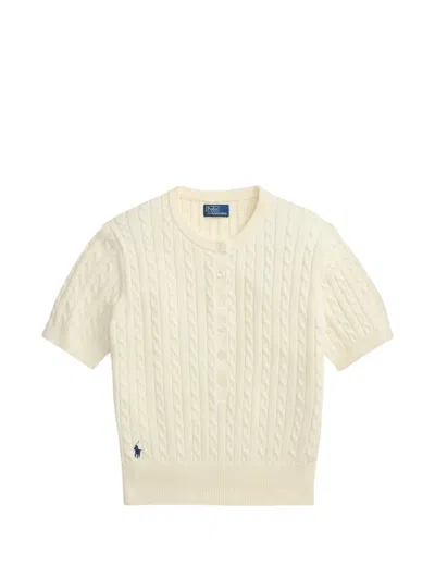 Polo Ralph Lauren Cable-knit Henley Sweater In Multi