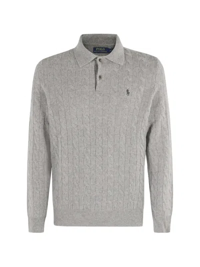 Polo Ralph Lauren Cable-knit Polo Sweater In Multi