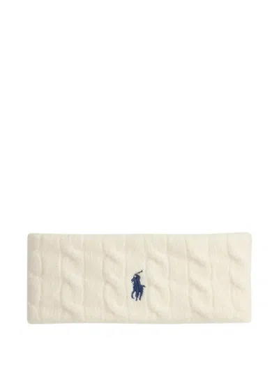 Polo Ralph Lauren Cable-knit Pony Headband In Neutral