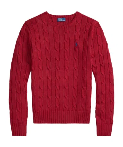 Polo Ralph Lauren Cable-knit Pullover In Burgundy