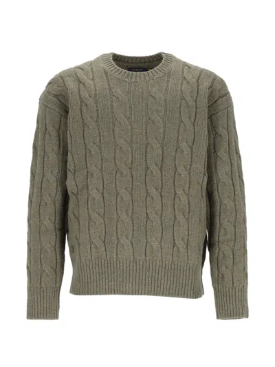 Polo Ralph Lauren Cable-knit Relaxed-fit Sweater In Green